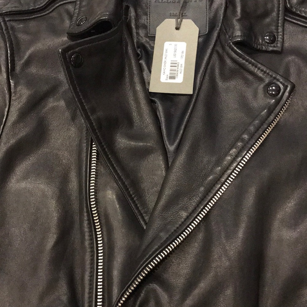 Allsaints Kaho Sheep Leather Biker Jacket - Picture 7 of 8